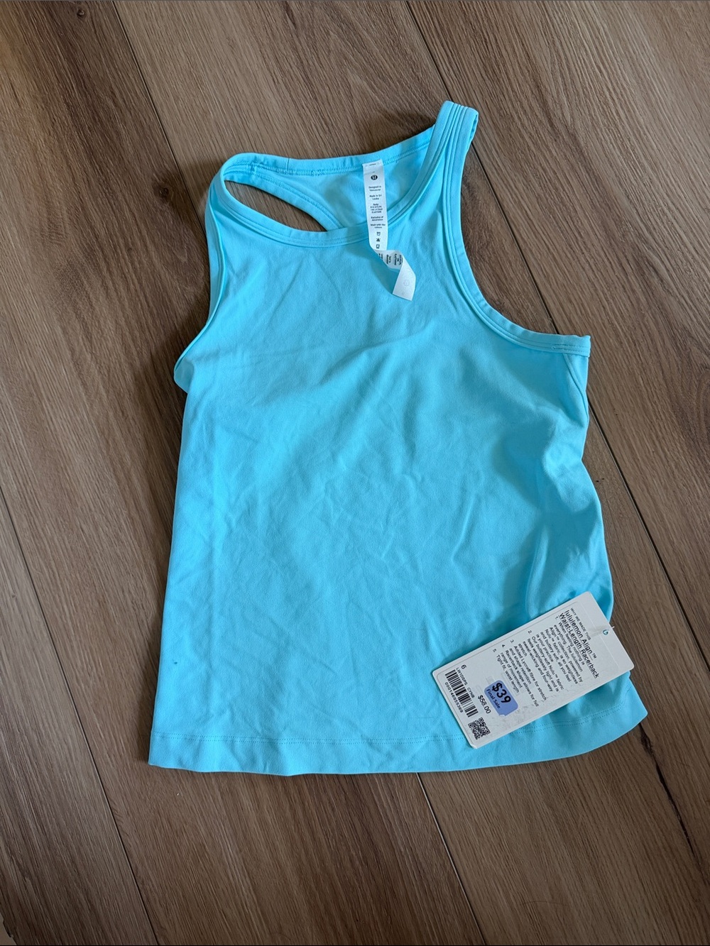 lululemon athletica Aqua Blue Racerback Tank Top